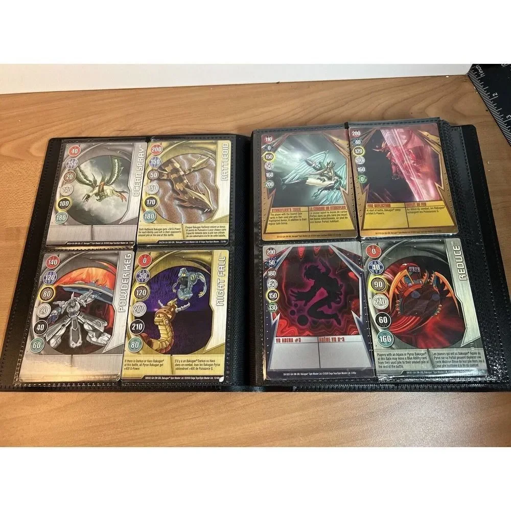 Collection Of Bakughan Trading Cards In Album
